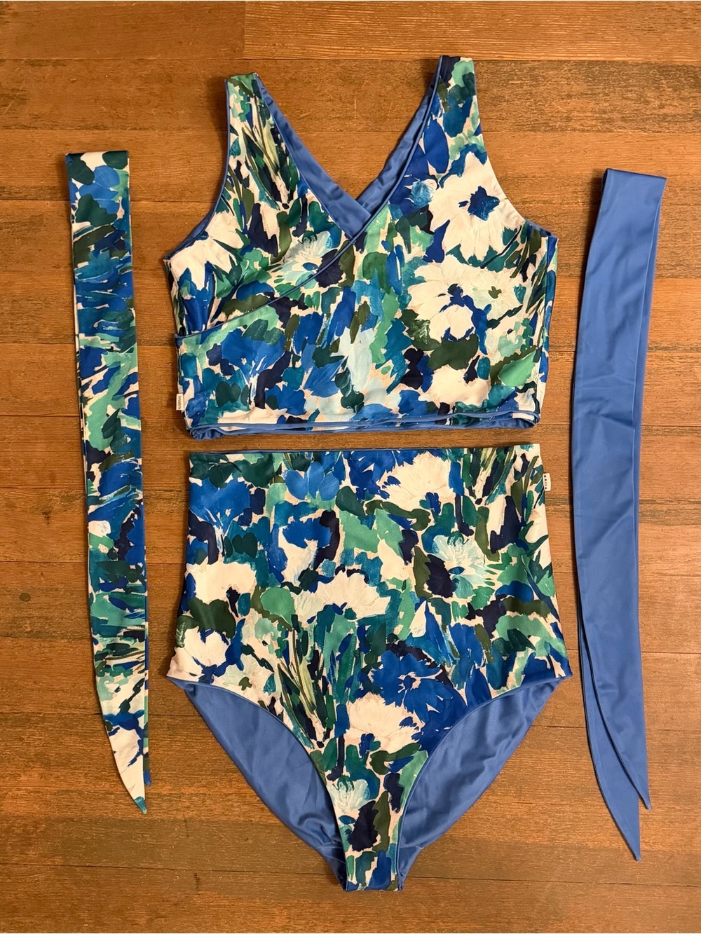 Baiia Reversible Bikini w/ High Waist Bottoms (Sz 14, Monet color way) - Picture 6 of 12
